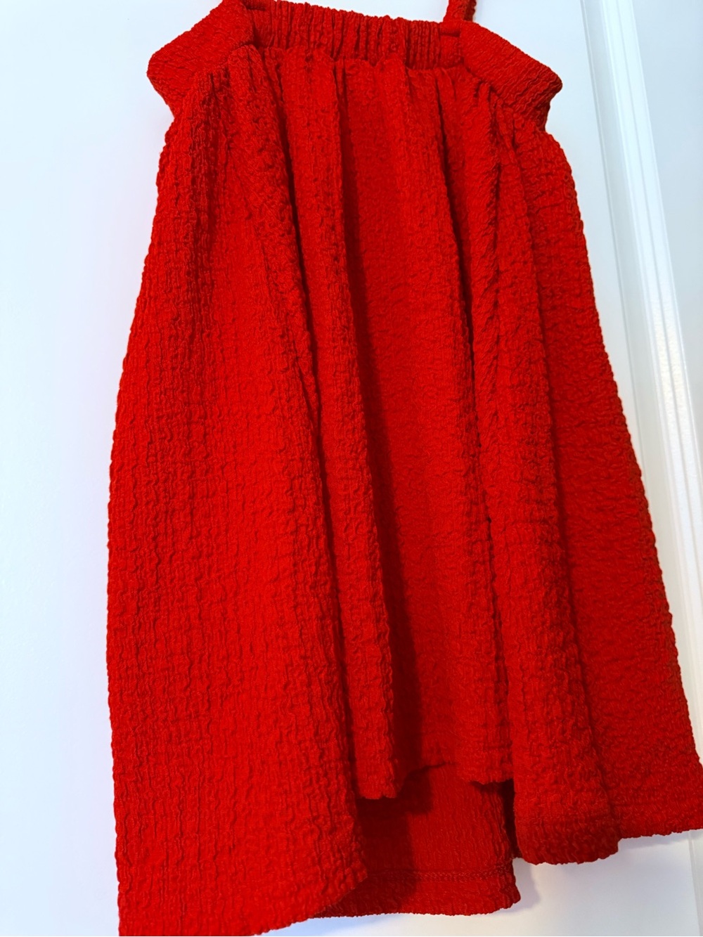 Old Navy Girls 5T Red Textured Bow-Front Sundress - Picture 7 of 7
